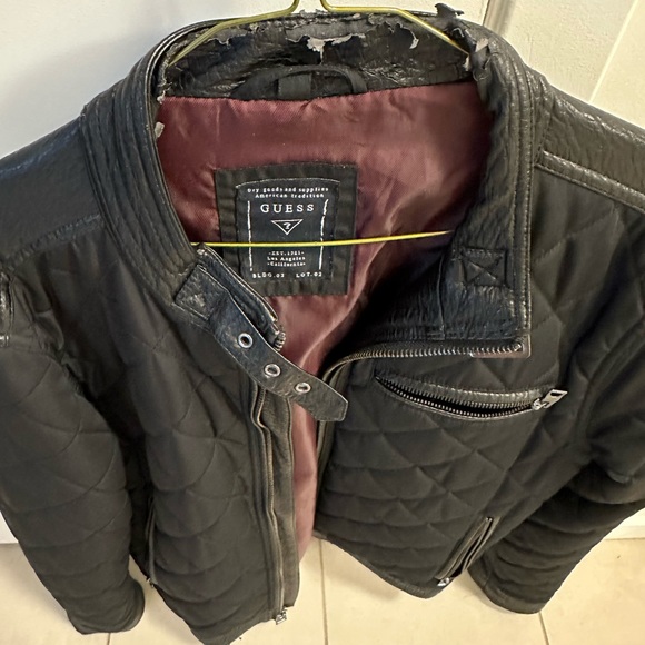 Guess jacket, bomber style with leader trim - men’s M - Picture 2 of 5